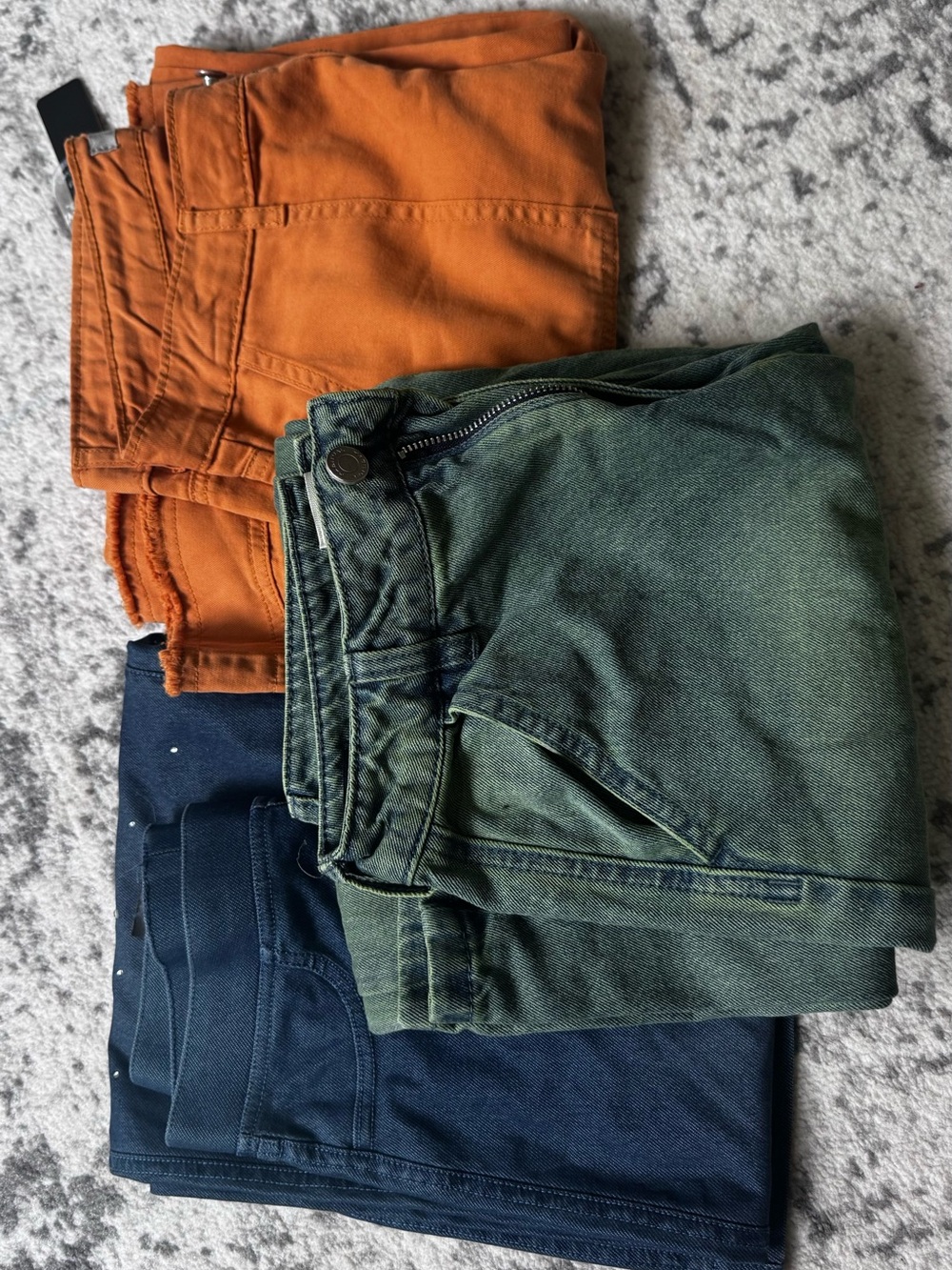 Girls jeans cargo pants size 12 & 14 - 3 pairs